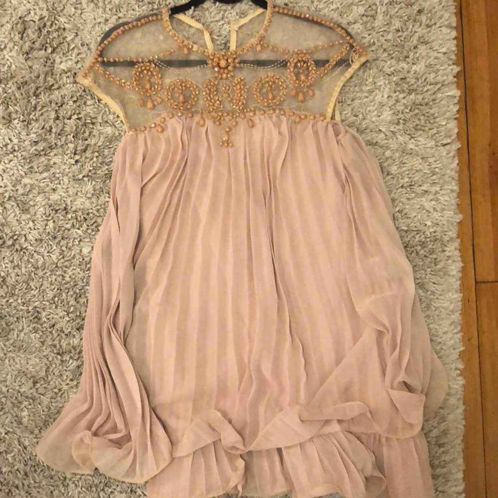 Nude Embellished Dress